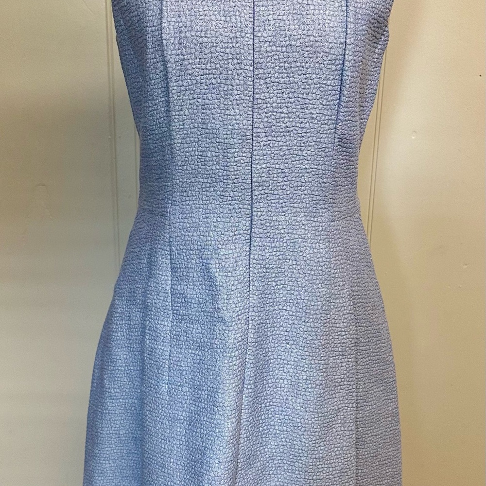 Akris Punto Blue Midi A-Line Dress and Jacket - Picture 4 of 7